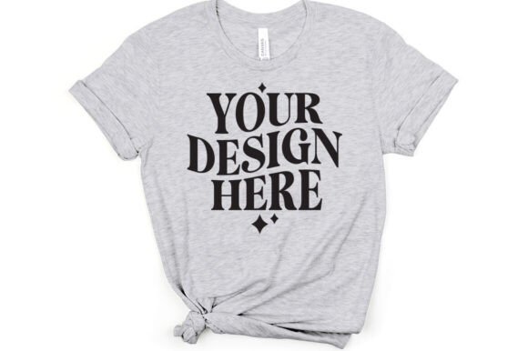 Bella Canvas 3001 Mockup: Athletic Heather Graphics