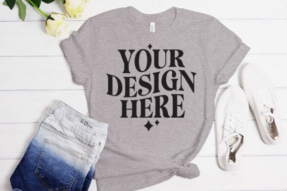 Bella Canvas Athletic Heather Mockup: Premium Graphics