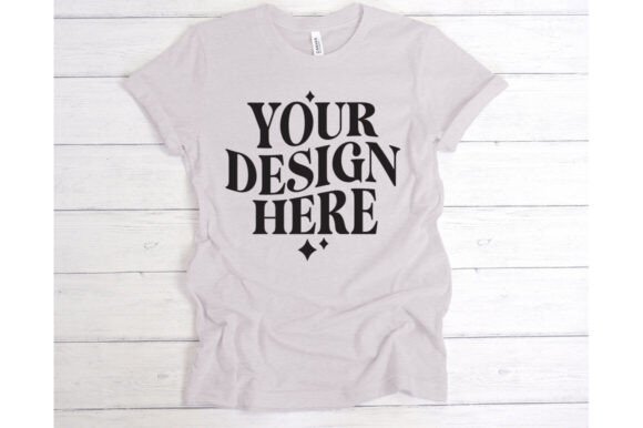 Bella Canvas Heather Cool Grey Mockup: Graphics & Product Mockups