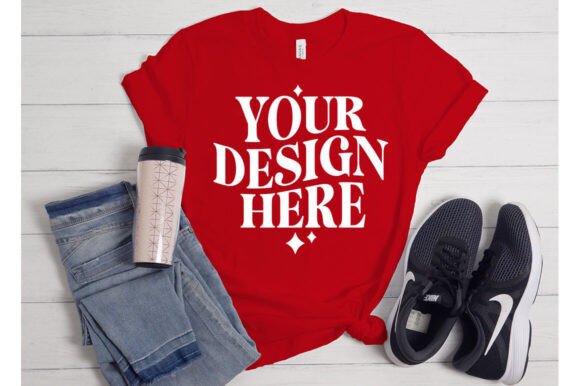 Bella Canvas Red Mockup: Essential Graphics for Product Mockups