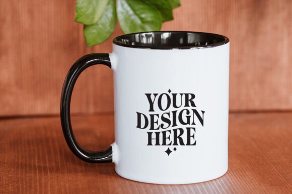 Black Handle Mug Mockup: Premium Graphics for Product Mockups