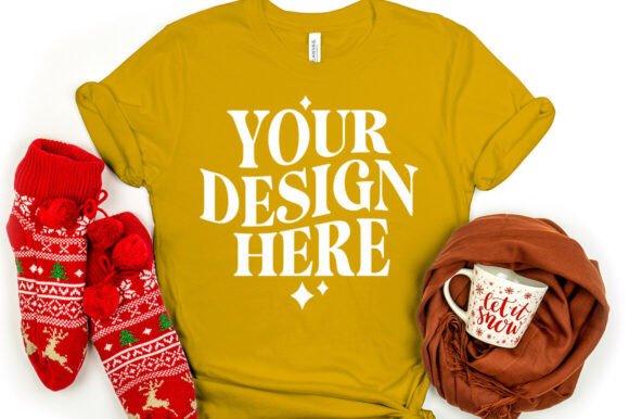 Christmas Bella Canvas 3001 Mockup: Graphics & Product Mockups
