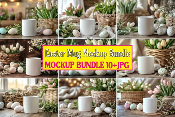 Easter Mug Mockup Bundle 07: Graphics & Product Mockups