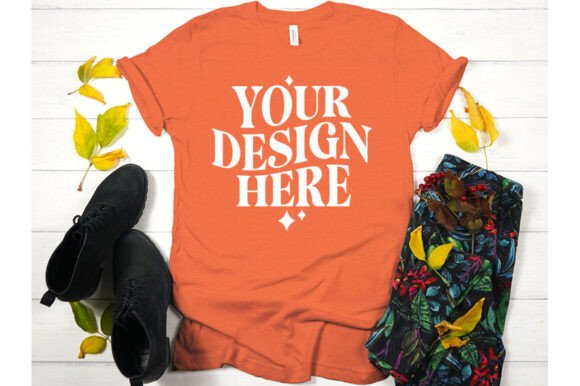 Fall Bella Canvas 3001 Mockup 9: Graphics for Product Mockups