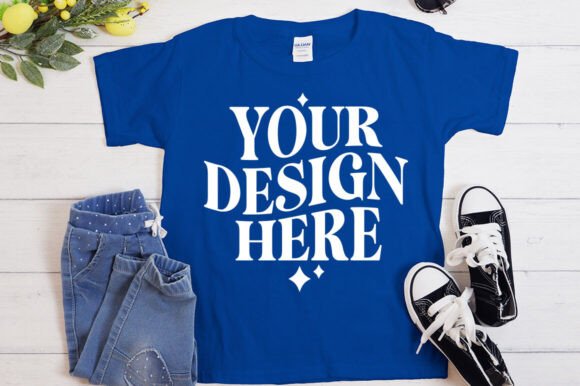 Gildan 5000 Royal Mockup: Essential Graphics
