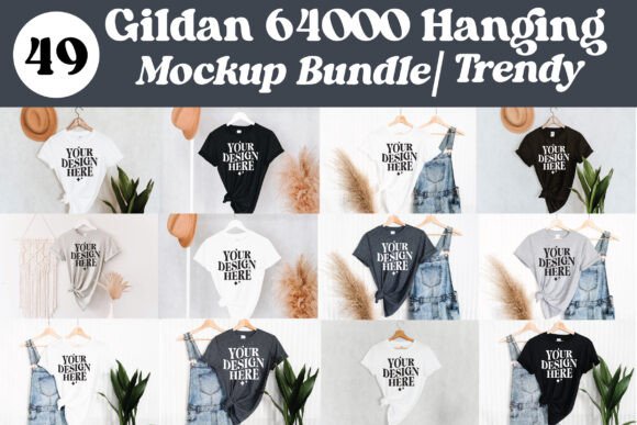 Gildan 64000 Mockup Bundle: Graphics for Product Mockups