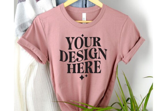 Mauve Bella Canvas 3001 Hanging Mockup: Graphics Review