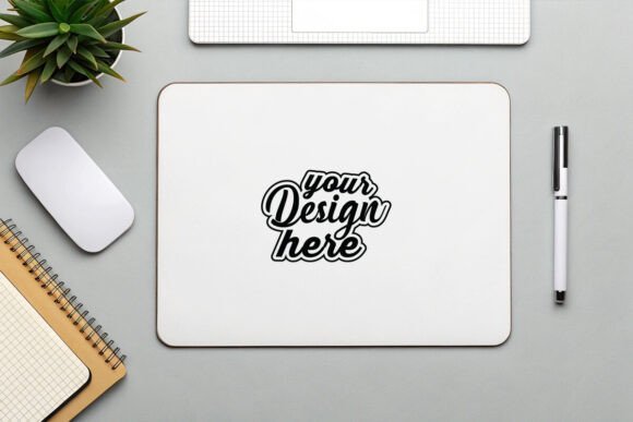 Office Desk Mouse Pad Mockup: Premium Graphics