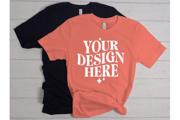 Sunset Black Bella Canvas 3001 Mockup: Premium Graphics & Product Mockups