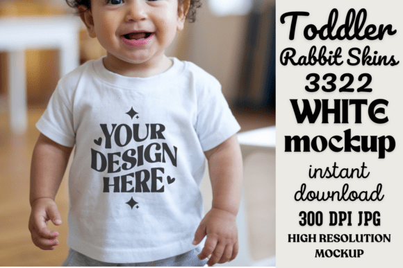 Toddler White Rabbit Skins 3322 Mockup: Graphics & Product Mockups