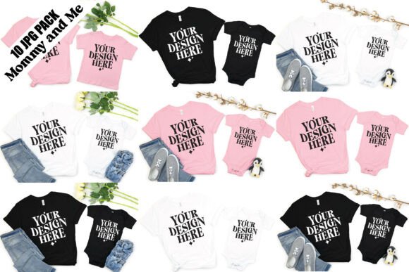 Trendy Mommy & Me Mockups for Graphics