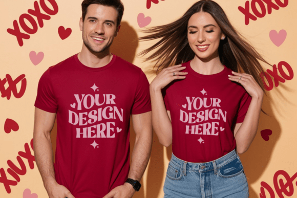 Valentine's Couple Mockup 3: Graphics for Product Mockups