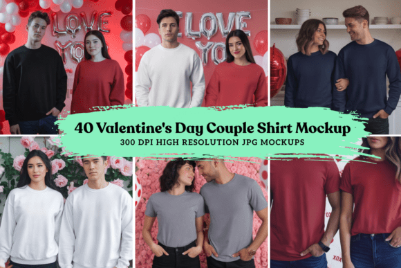 Valentine's Couple Mockups: Premium Graphics for Product Mockups