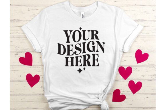Valentine's Day BC3001 White Mockup for Graphics